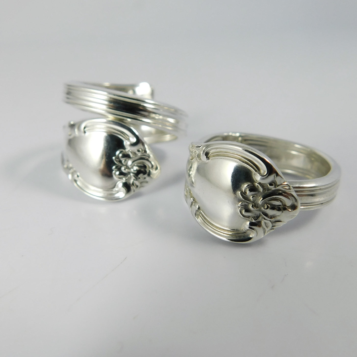 Sterling silver spoon rings