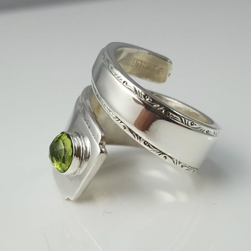 Birthstone Spoon Rings