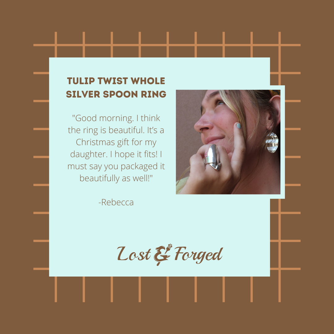 Tulip Twist Whole Silver Spoon Ring