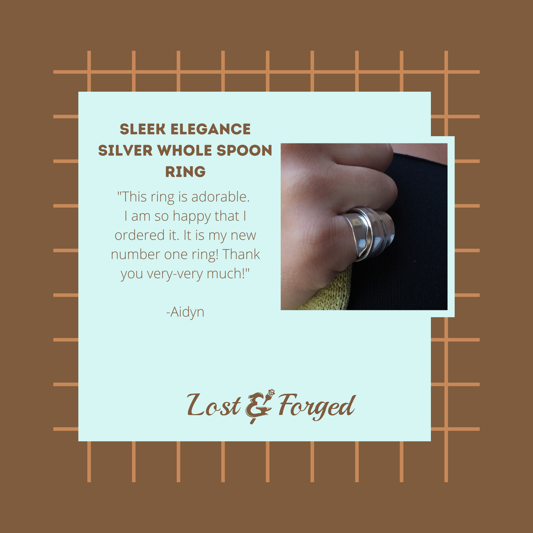 Sleek Elegance Silver Whole Spoon Ring