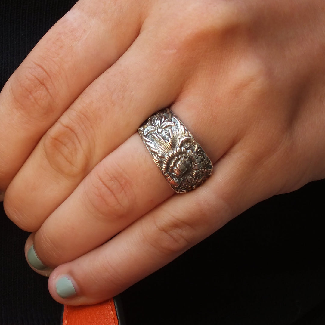 Antique Silver Spoon Ring