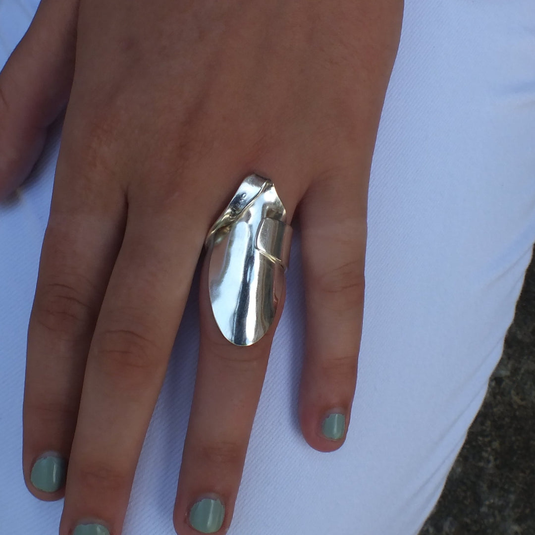 Tulip Twist Whole Silver Spoon Ring