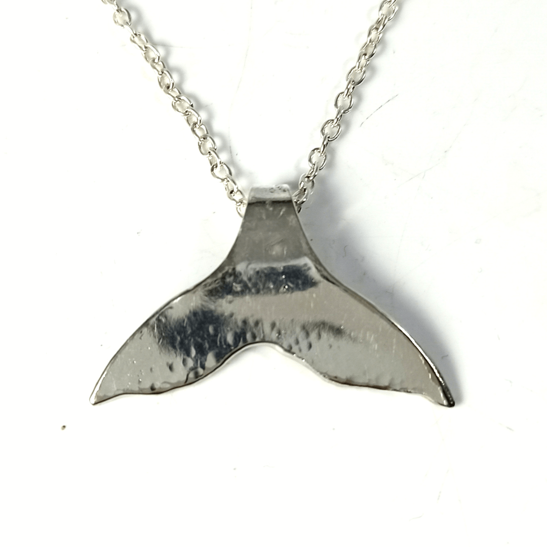 thumbnail image 2 of Eclectic Shop Uk Ltd ® Silver Plated Mermaid Tail Pendant Necklace - Whale Tail Charm, 51cm Rolo Chain, UK Made 2 of 6