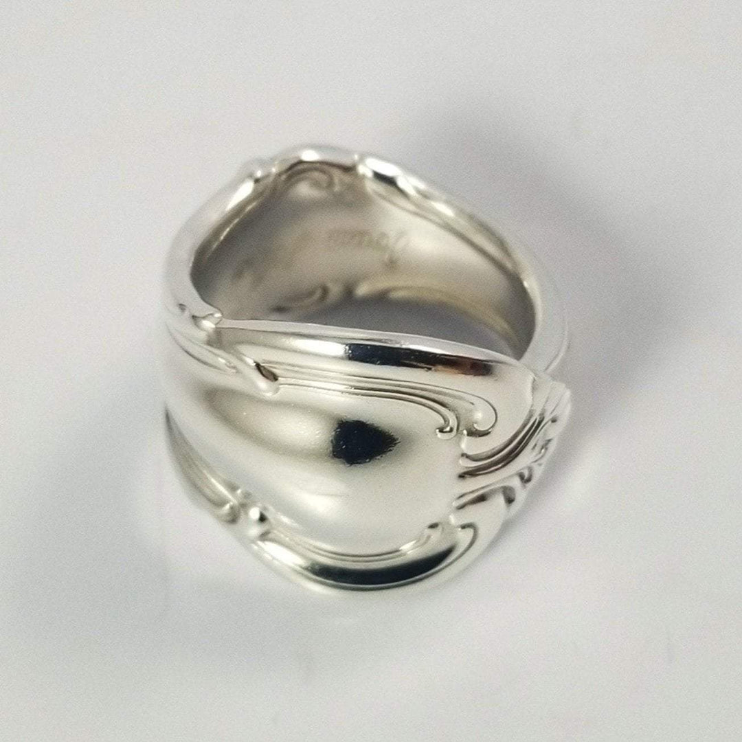 Regal Shell Classic Band Sterling Silver Spoon Ring