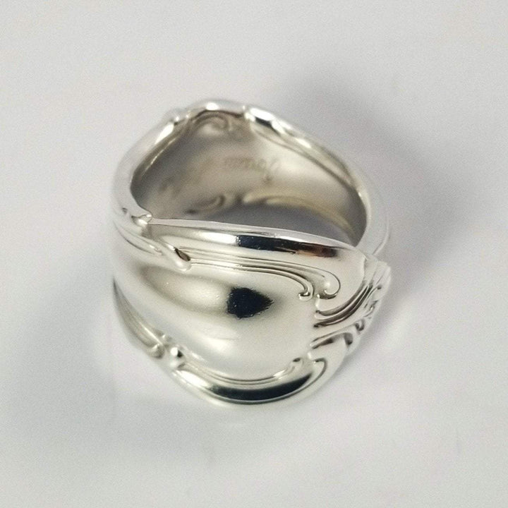 Regal Shell Classic Band Sterling Silver Spoon Ring