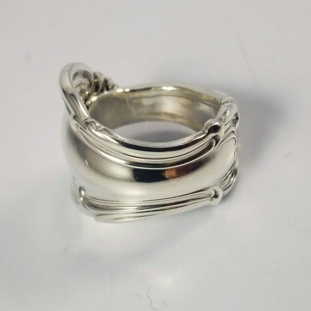 Regal Shell Classic Band Sterling Silver Spoon Ring