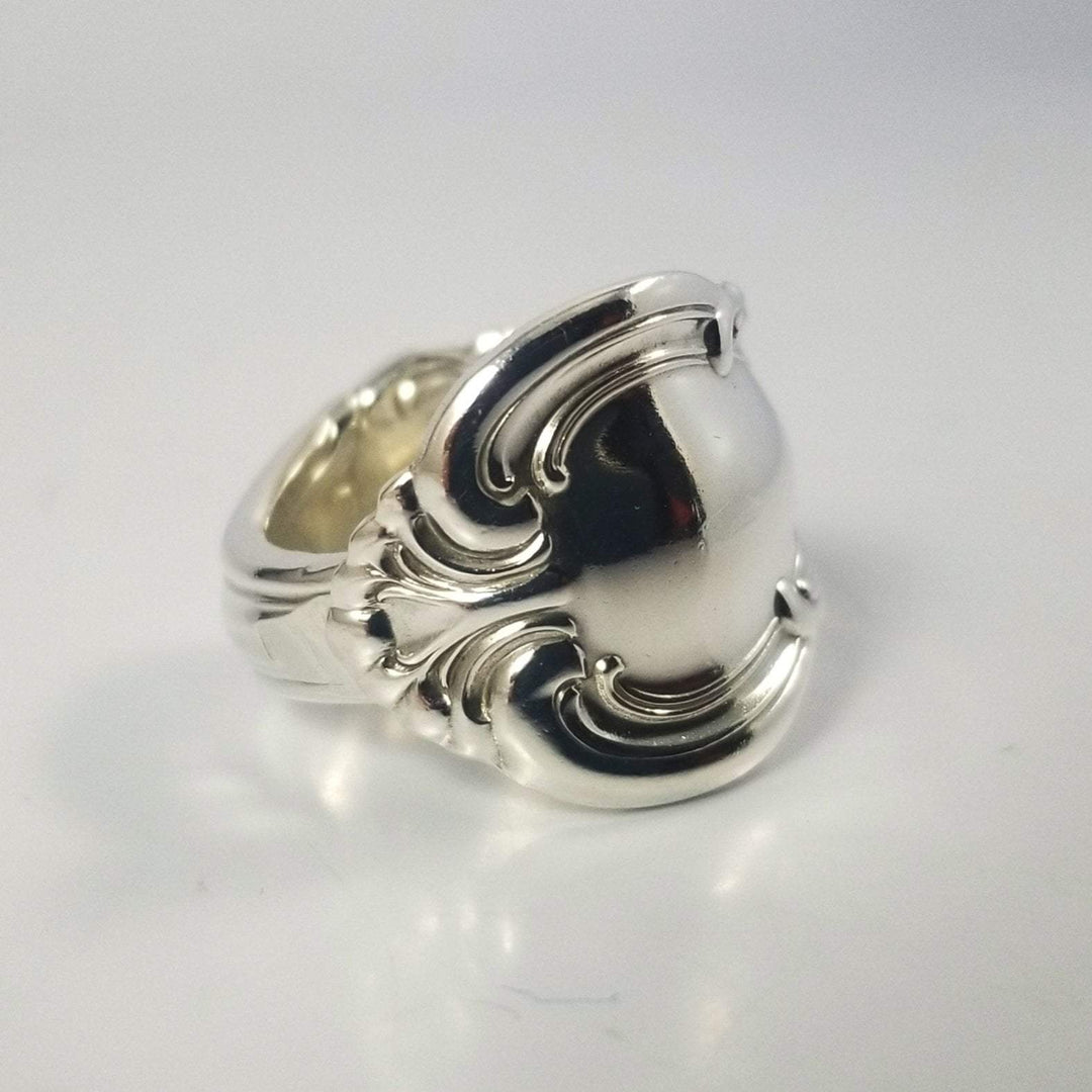 Regal Shell Classic Band Sterling Silver Spoon Ring