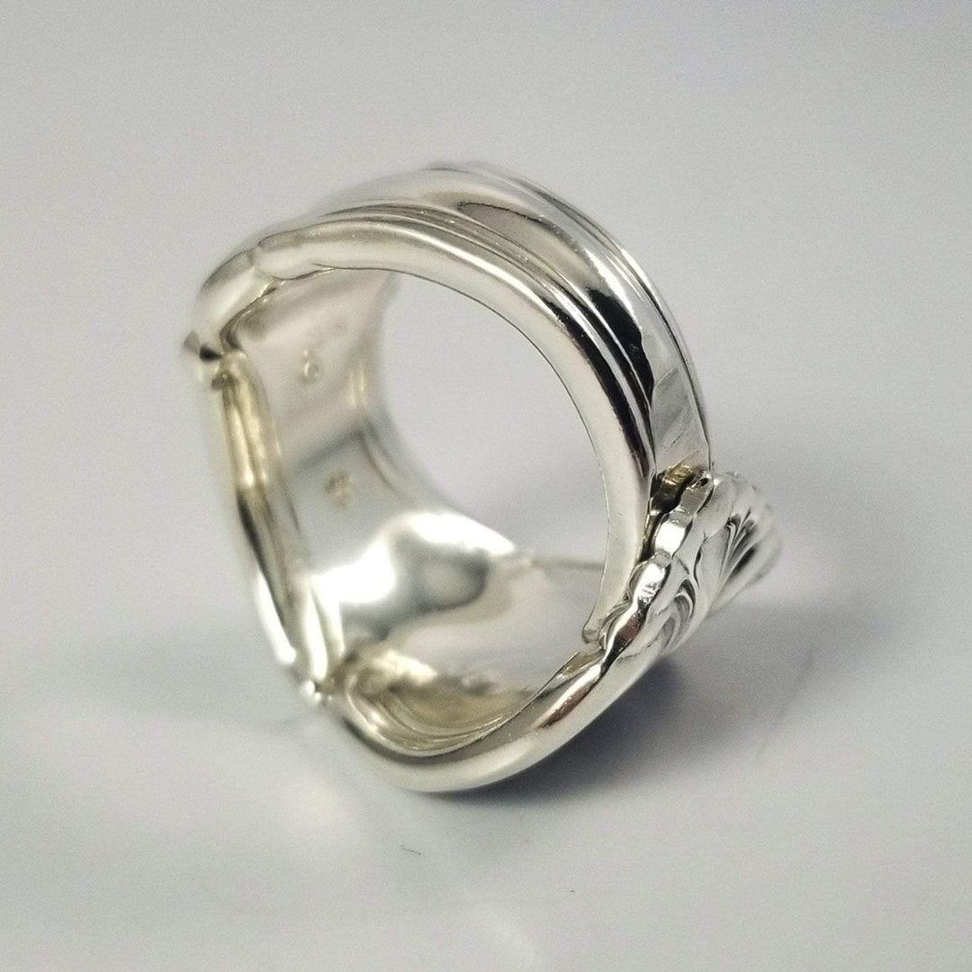 Regal Shell Classic Band Sterling Silver Spoon Ring