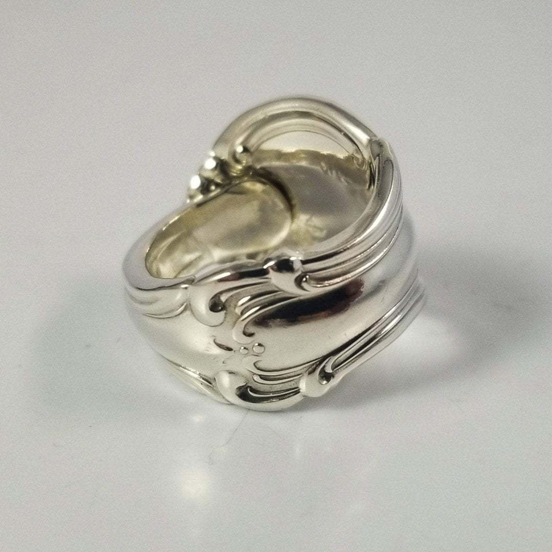 Regal Shell Classic Band Sterling Silver Spoon Ring