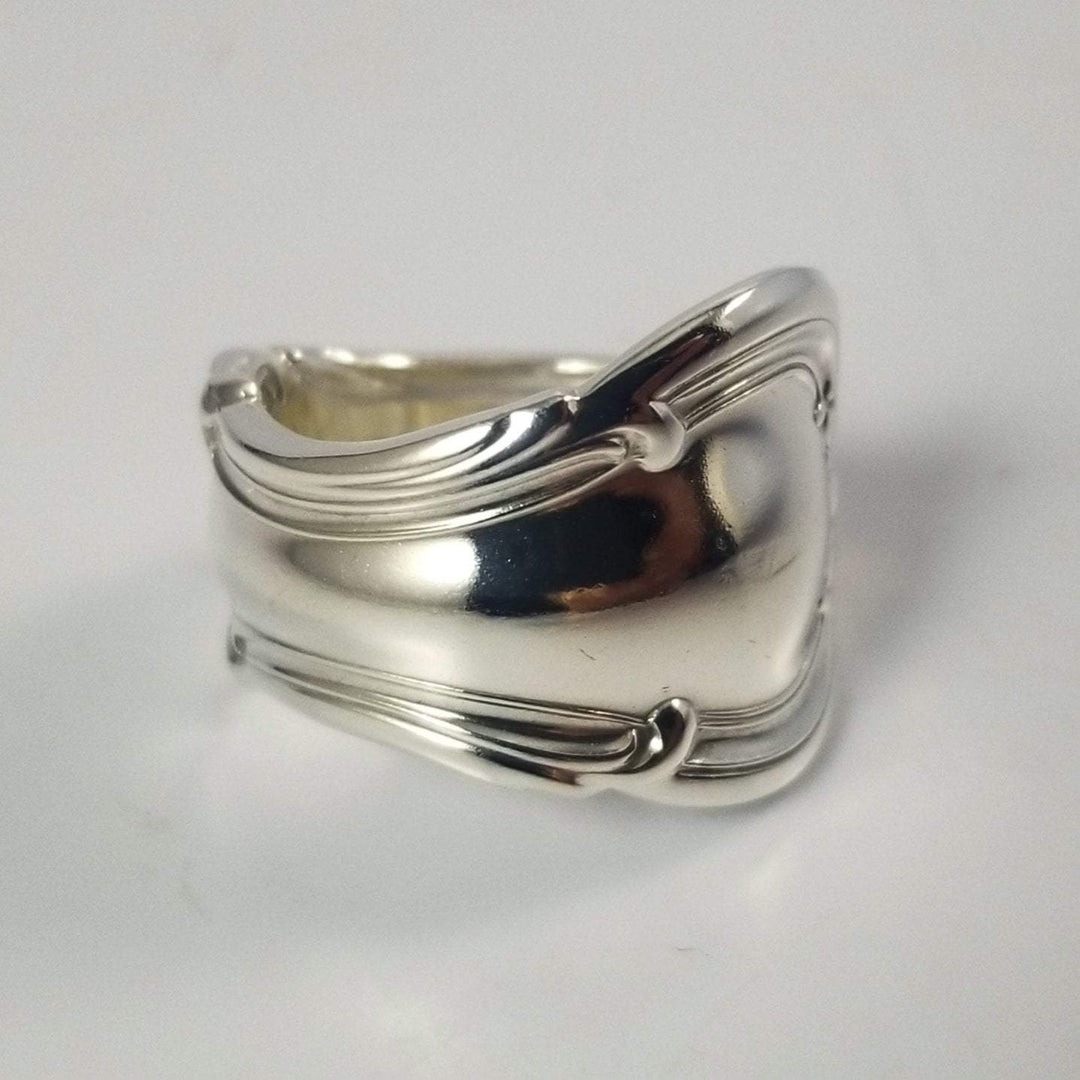 Regal Shell Classic Band Sterling Silver Spoon Ring
