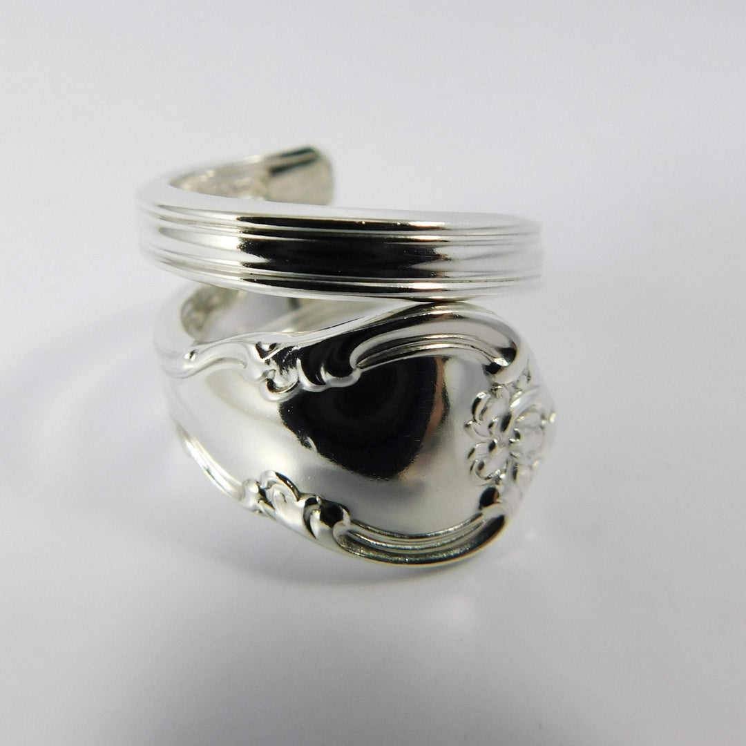 Bowknot Spiral Twist Sterling Silver Spoon Ring