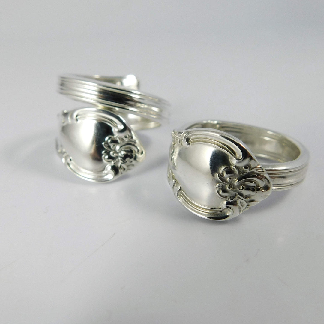 Bowknot Spiral Twist Sterling Silver Spoon Ring