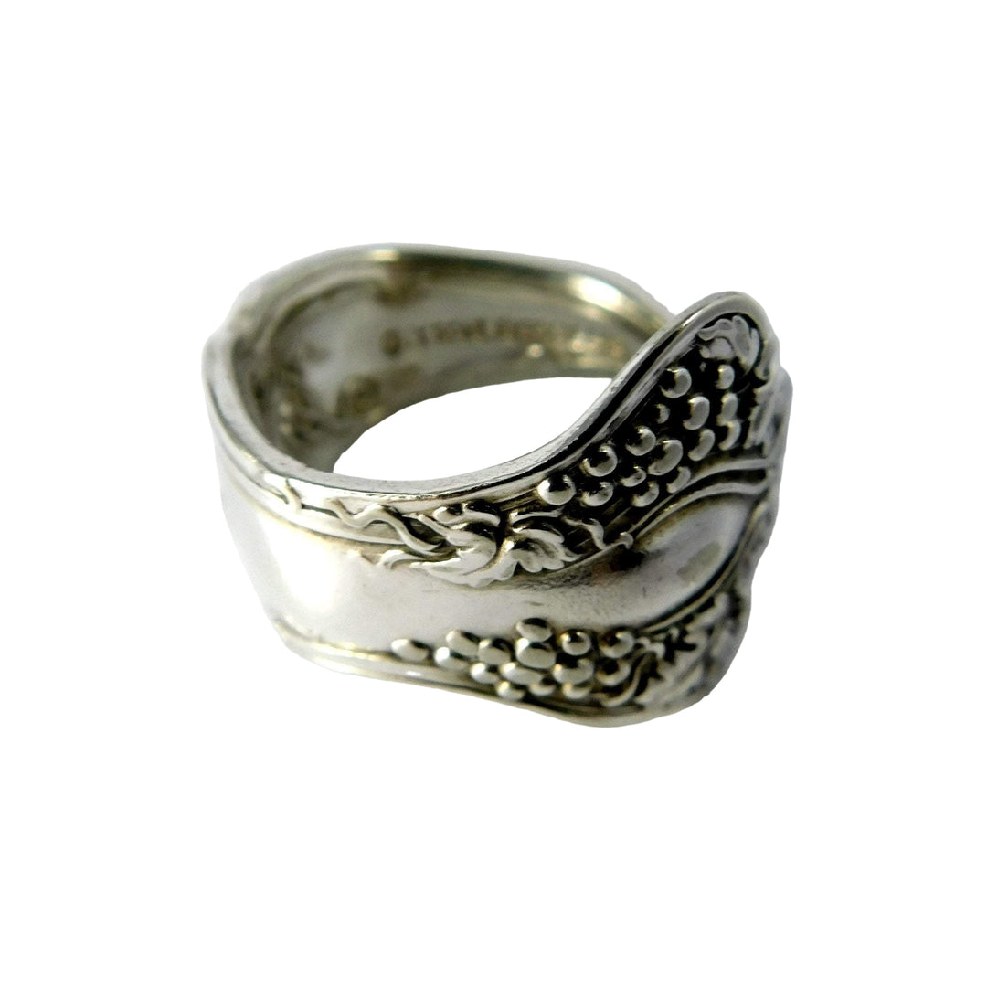 Grape Cluster Silver Spoon Ring