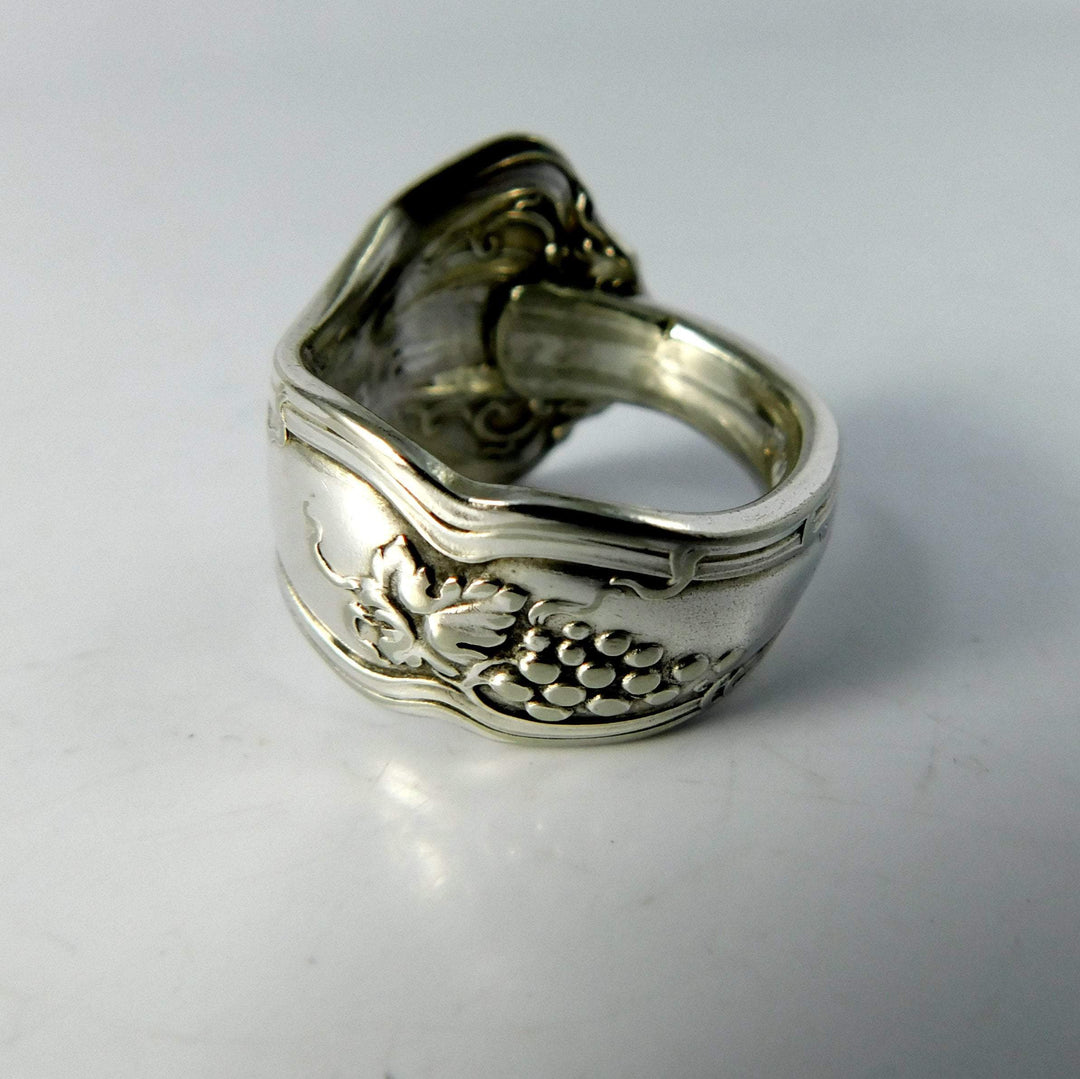 Grape Cluster Silver Spoon Ring