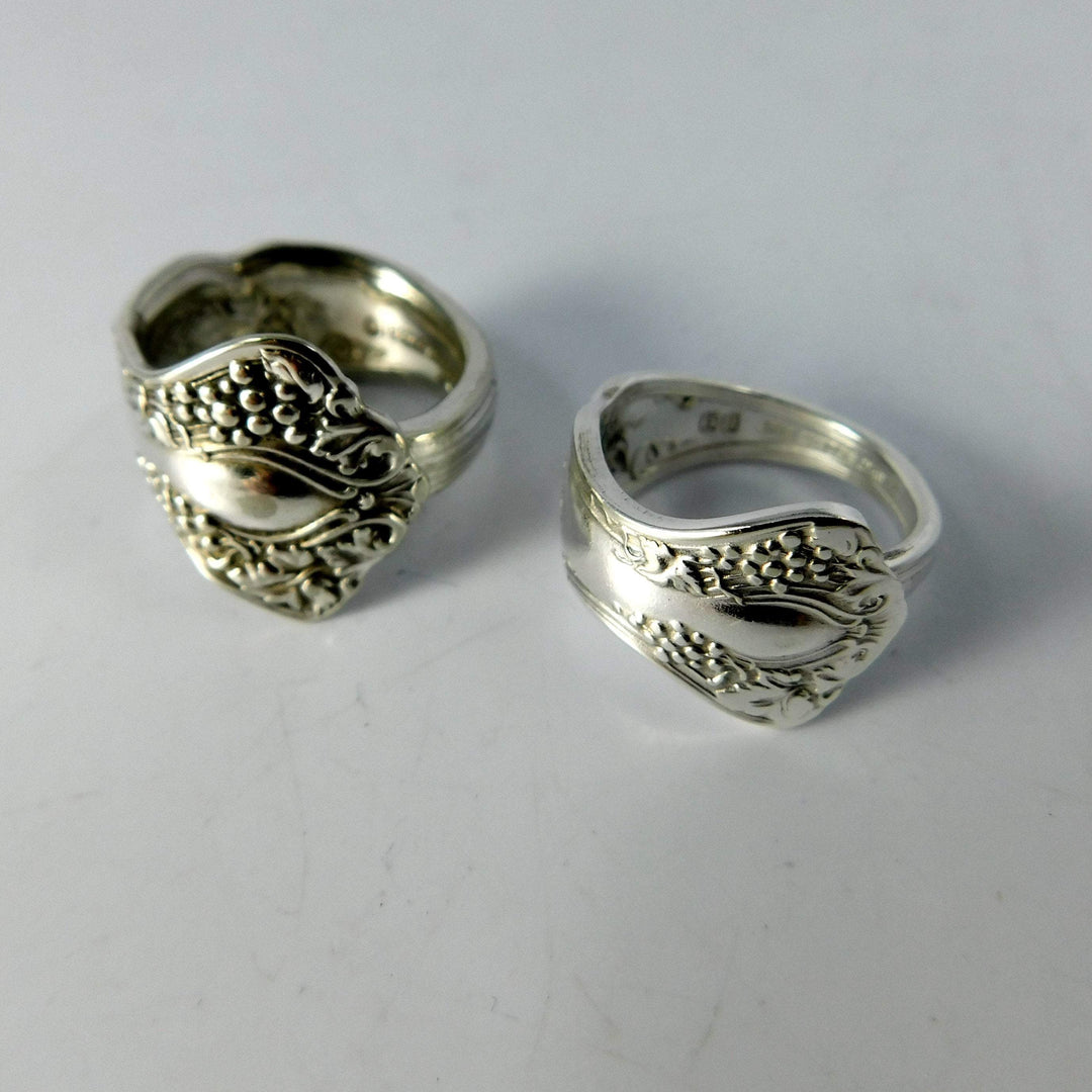 Grape Cluster Silver Spoon Ring
