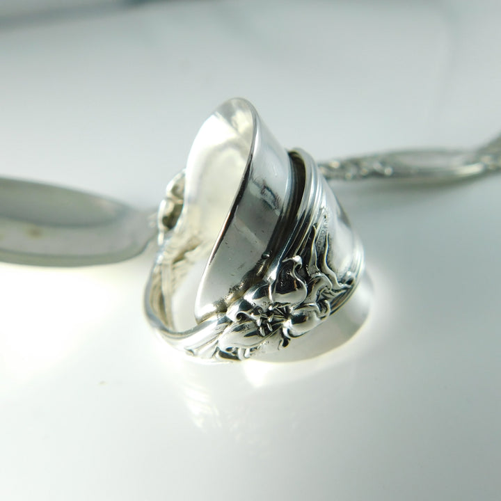 SOLD OUT - Lily Antique Sterling Silver Whole Demitasse Spoon Ring