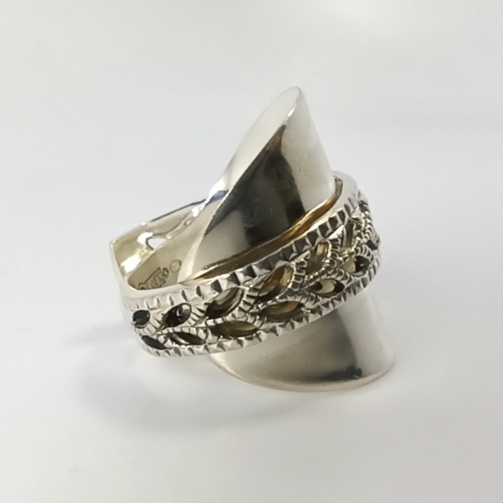 Spoon Ring, Pierced Solid Silver Norwegian Whole Spoon Ring – Lost