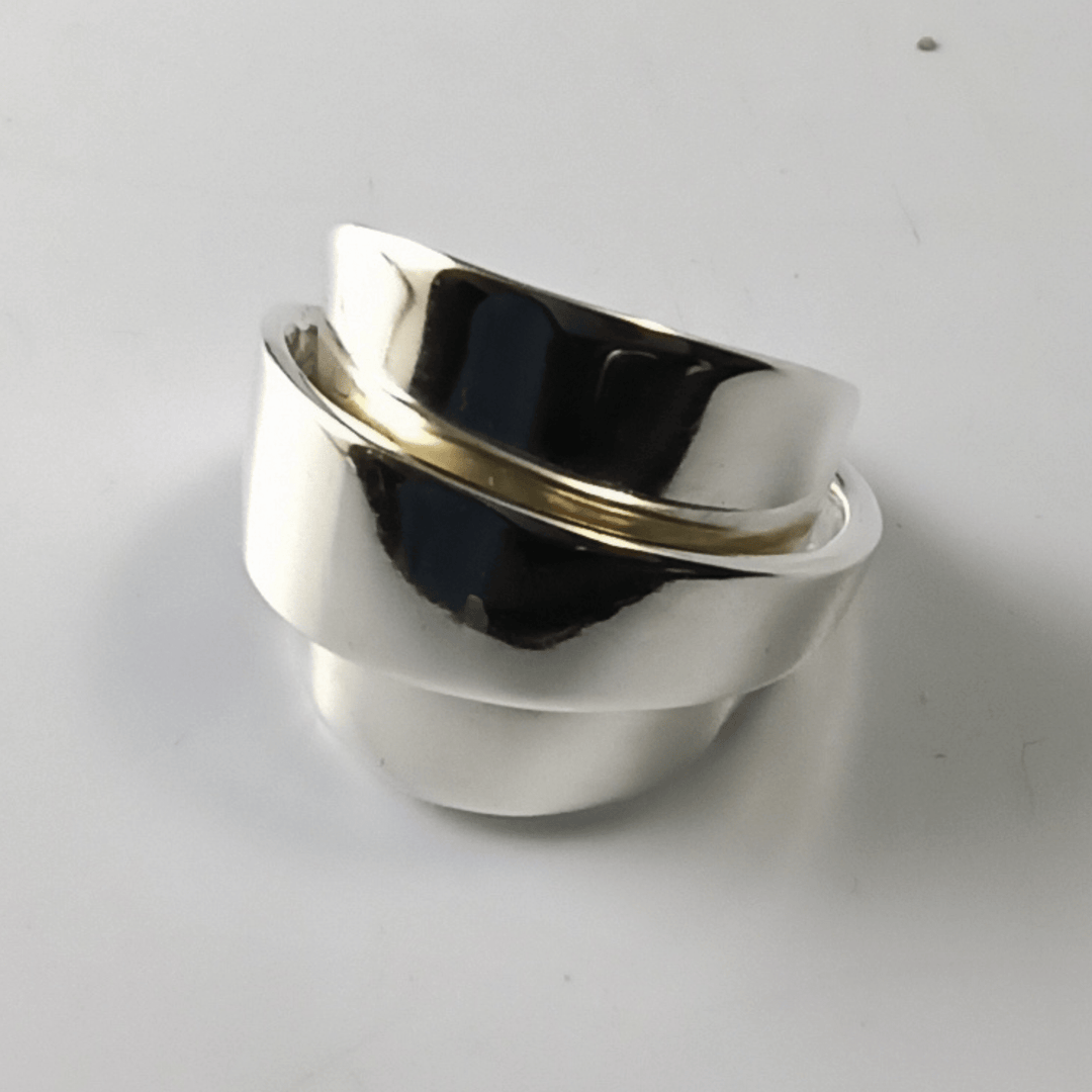 Pointed Elegance Sterling Silver Whole Demitasse Spoon Ring