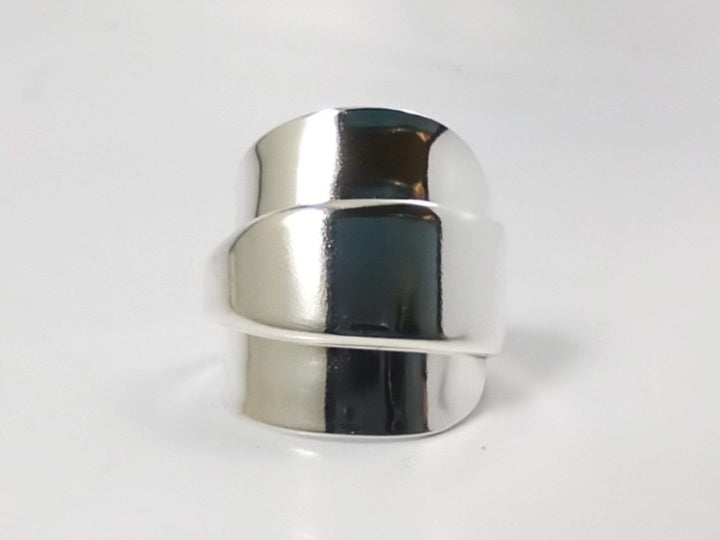 Sleek Elegance Silver Whole Spoon Ring