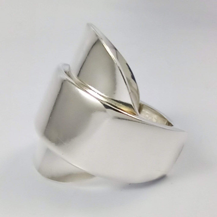 Sleek Elegance Silver Whole Spoon Ring