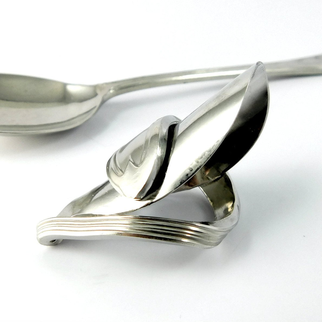 Tulip Twist Whole Silver Spoon Ring