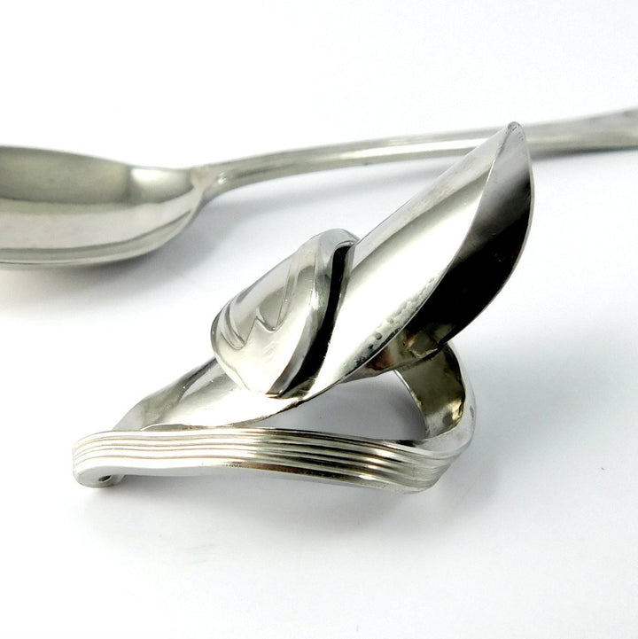 Tulip Twist Whole Silver Spoon Ring