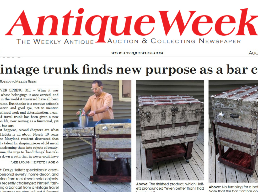 Antique Week article about Lost & Forged, Aug. 2024