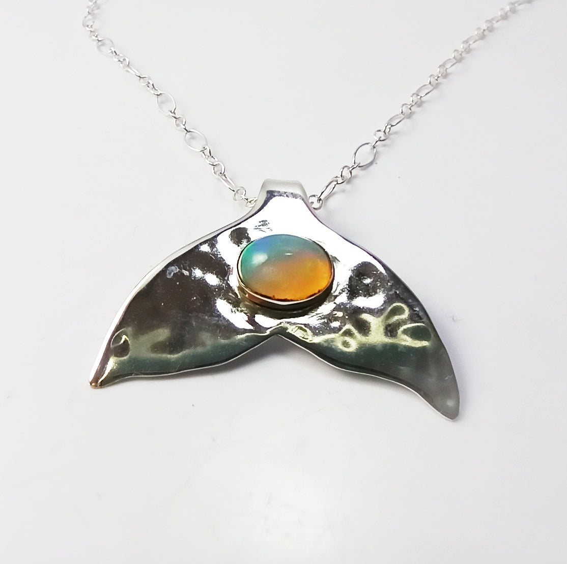 Mermaid Tail Silverware Pendant Necklaces