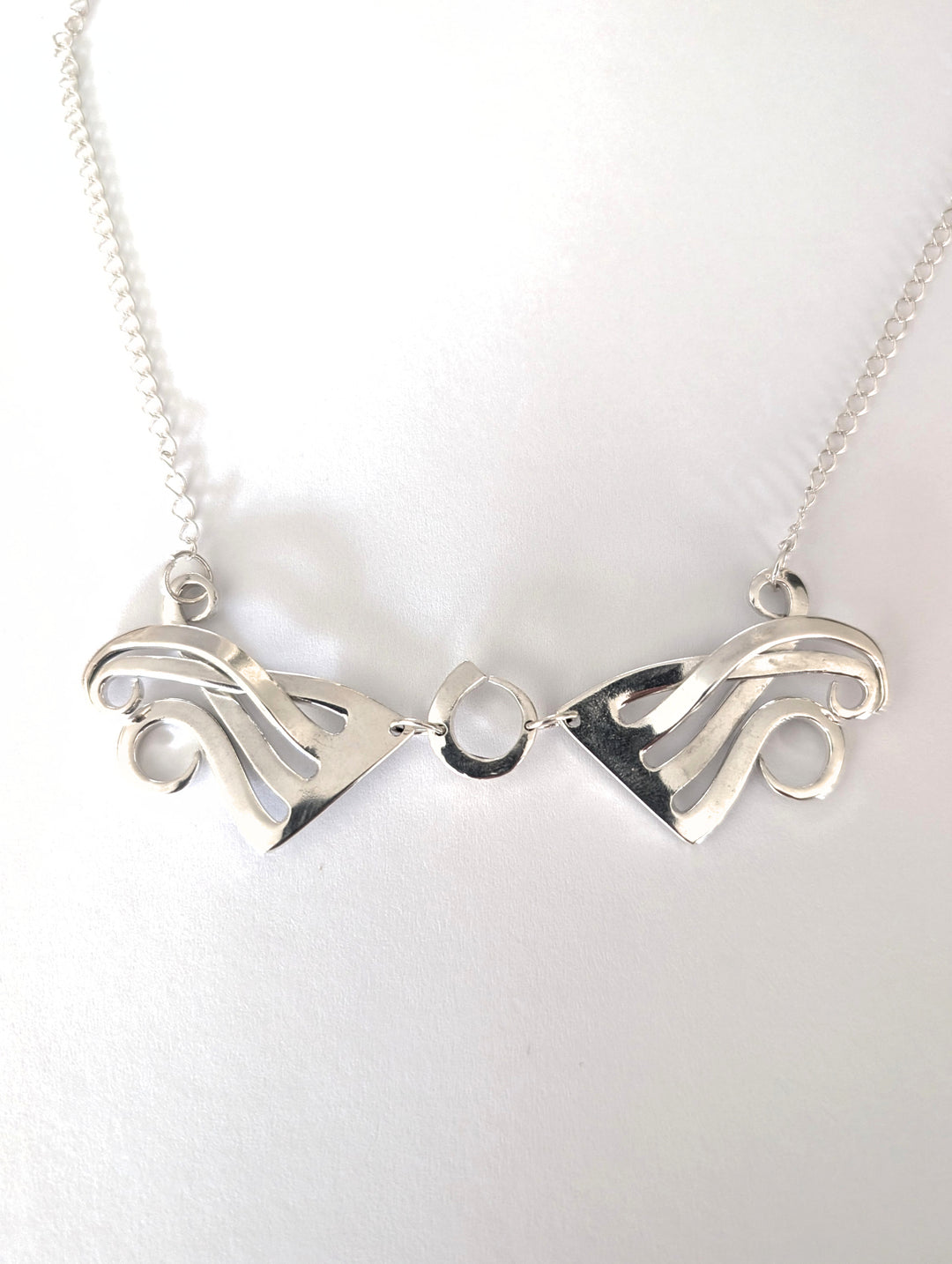 Wings Silver Fork Necklace