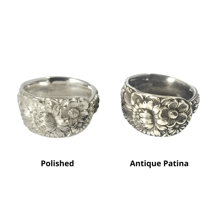 Charm Bouquet Band-Shape Spoon Ring