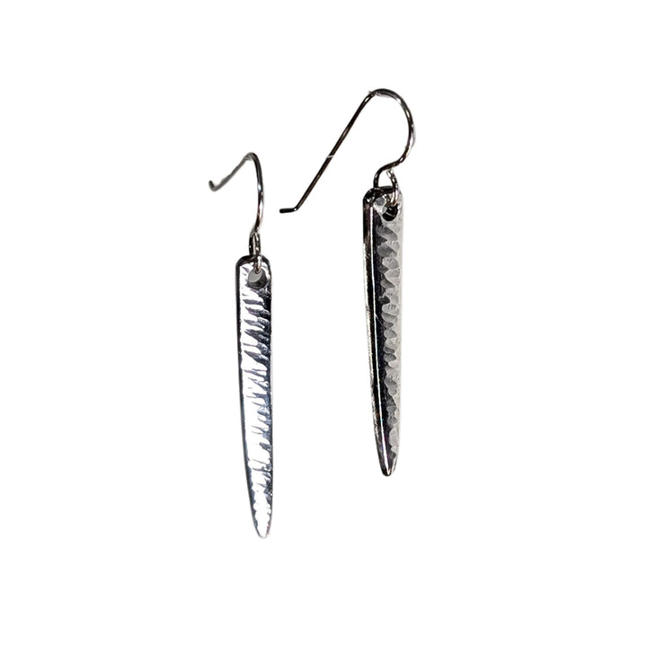 Silver Streak Fork Tine Earrings