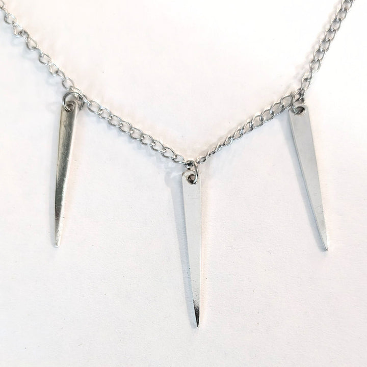 Silver Streak Fork Tine Necklace
