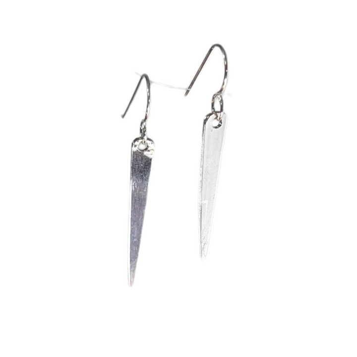 Silver Streak Fork Tine Earrings