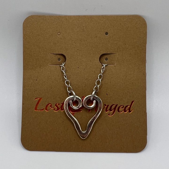 Fork Tine Heart Necklace - Loopy Heart