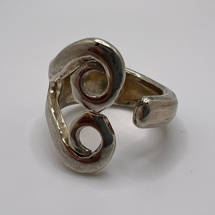 Heart Fork Ring - 'Loopy Heart'