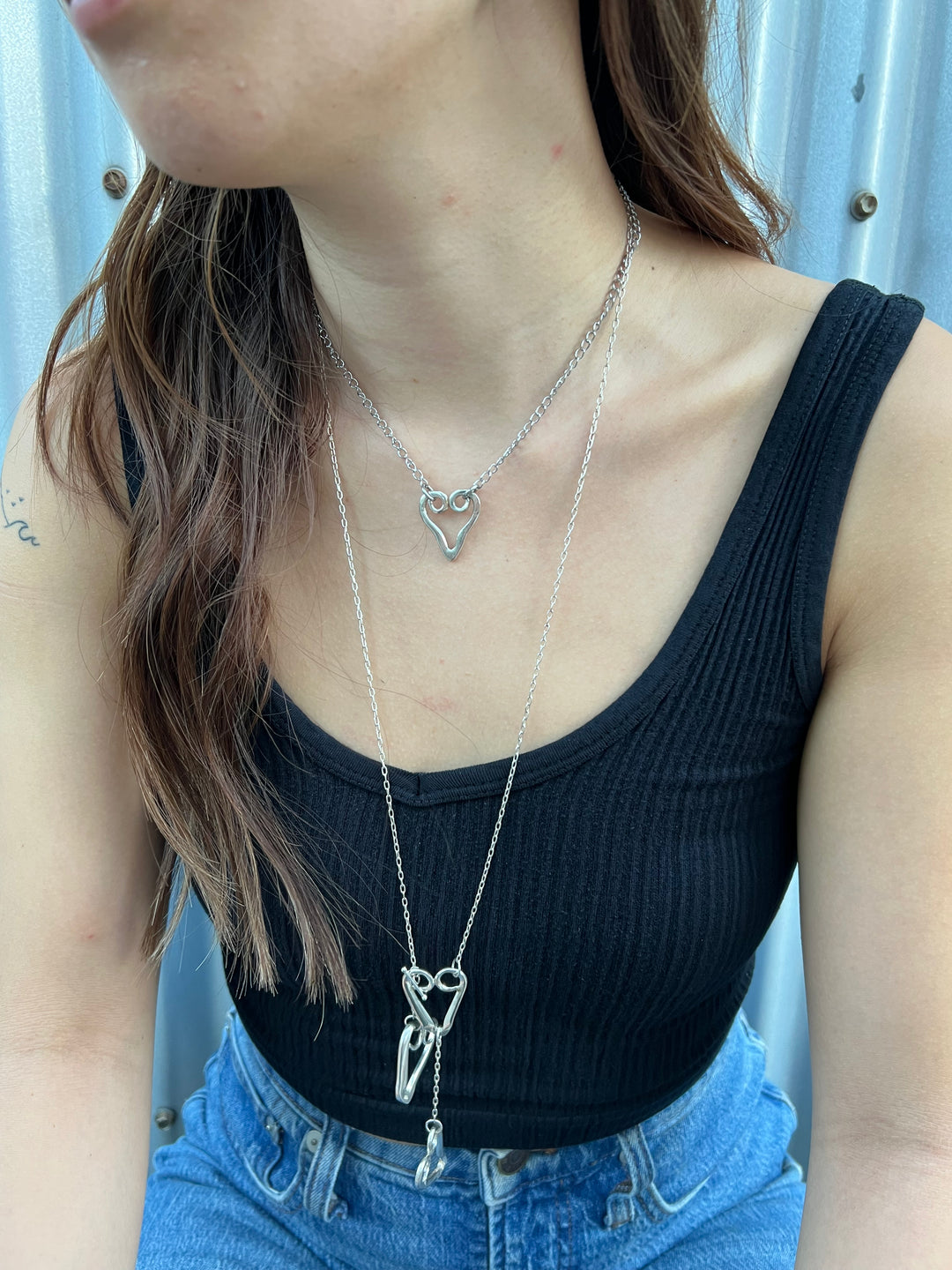 Fork Tine Heart Necklace - Loopy Heart