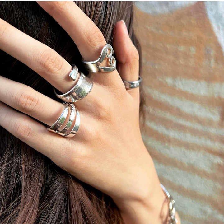 Heart Fork Ring - 'Loopy Heart'