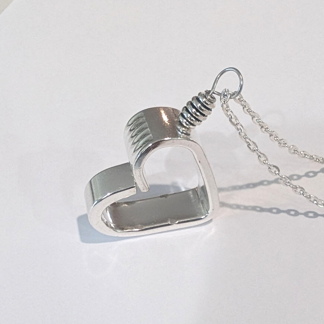 Heart Pendant Silverware Jewelry Necklace