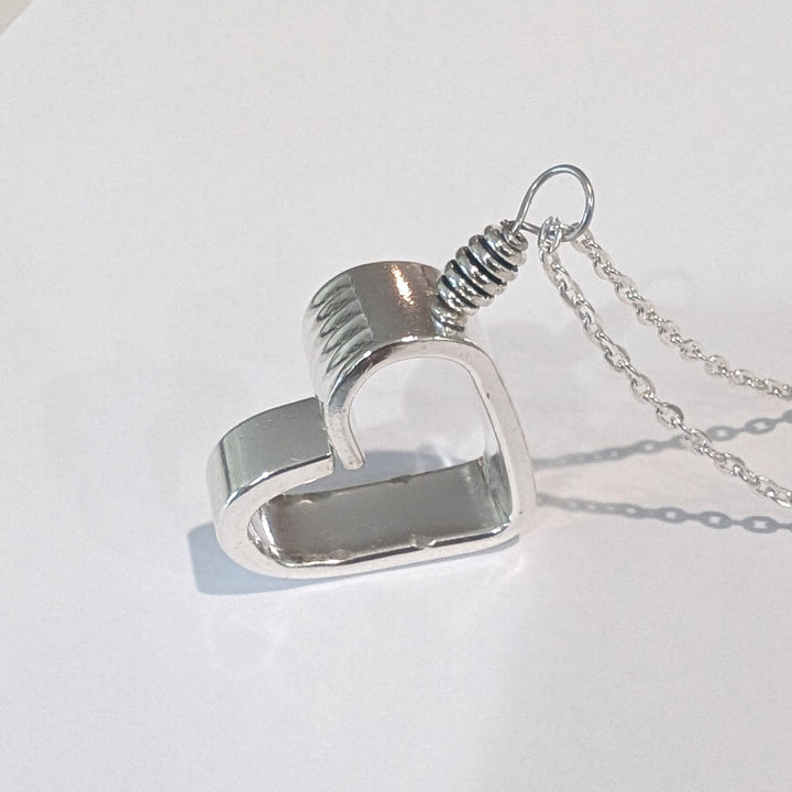 Heart Pendant Silverware Jewelry Necklace