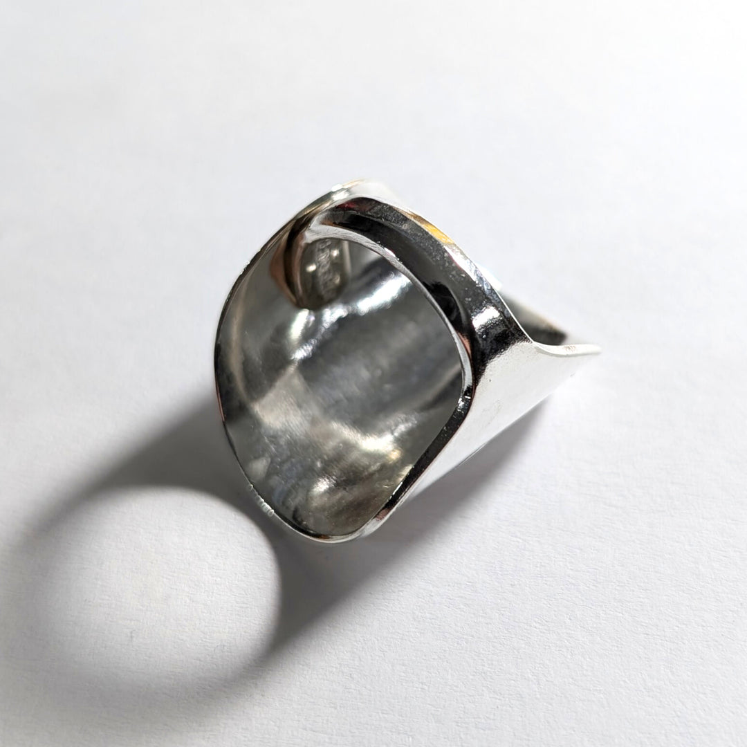Engraved Dragon Silver Spoon Ring