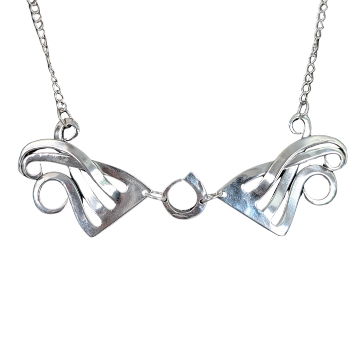 Wings Silver Fork Necklace