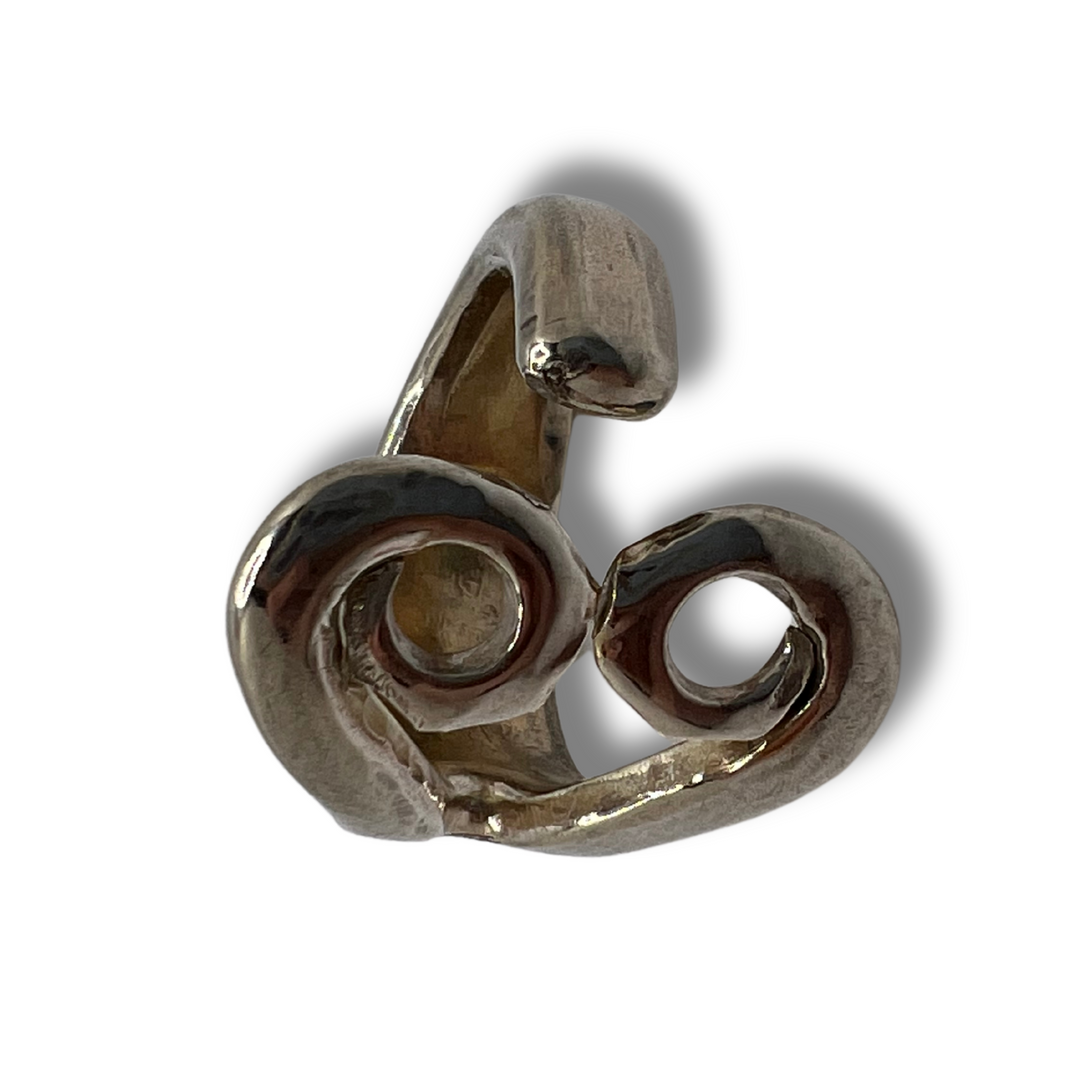 Heart Fork Ring - 'Loopy Heart'