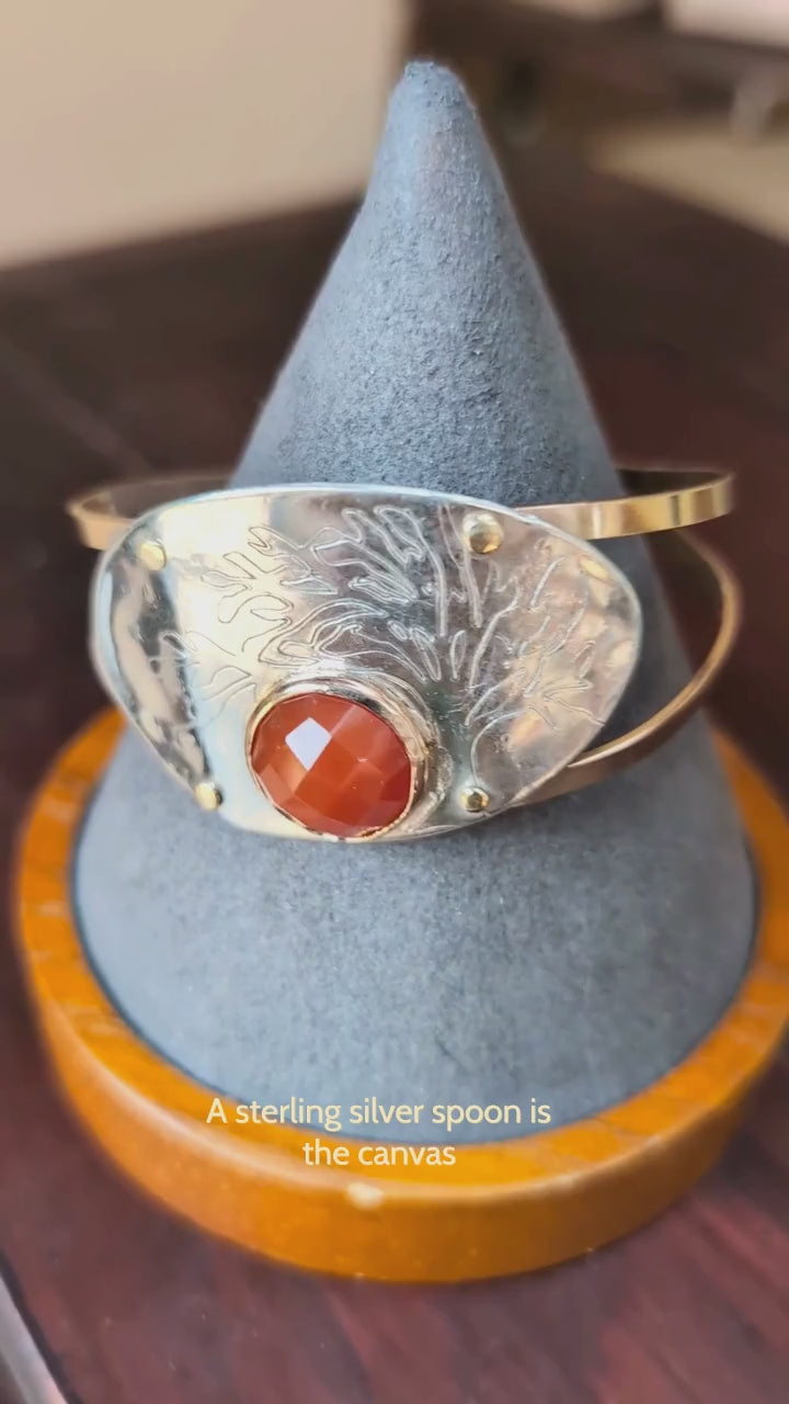 Engraved tree of life rose gold bracelet video