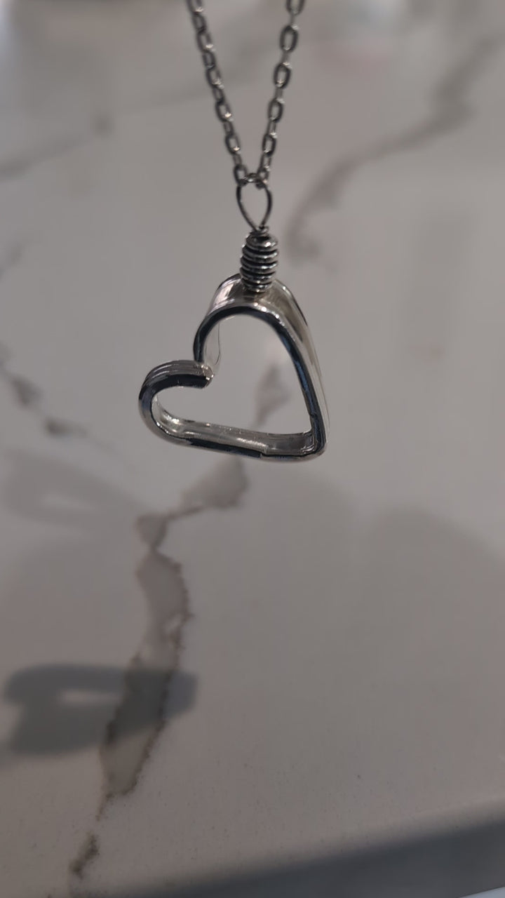 Heart Pendant Silverware Jewelry Necklace