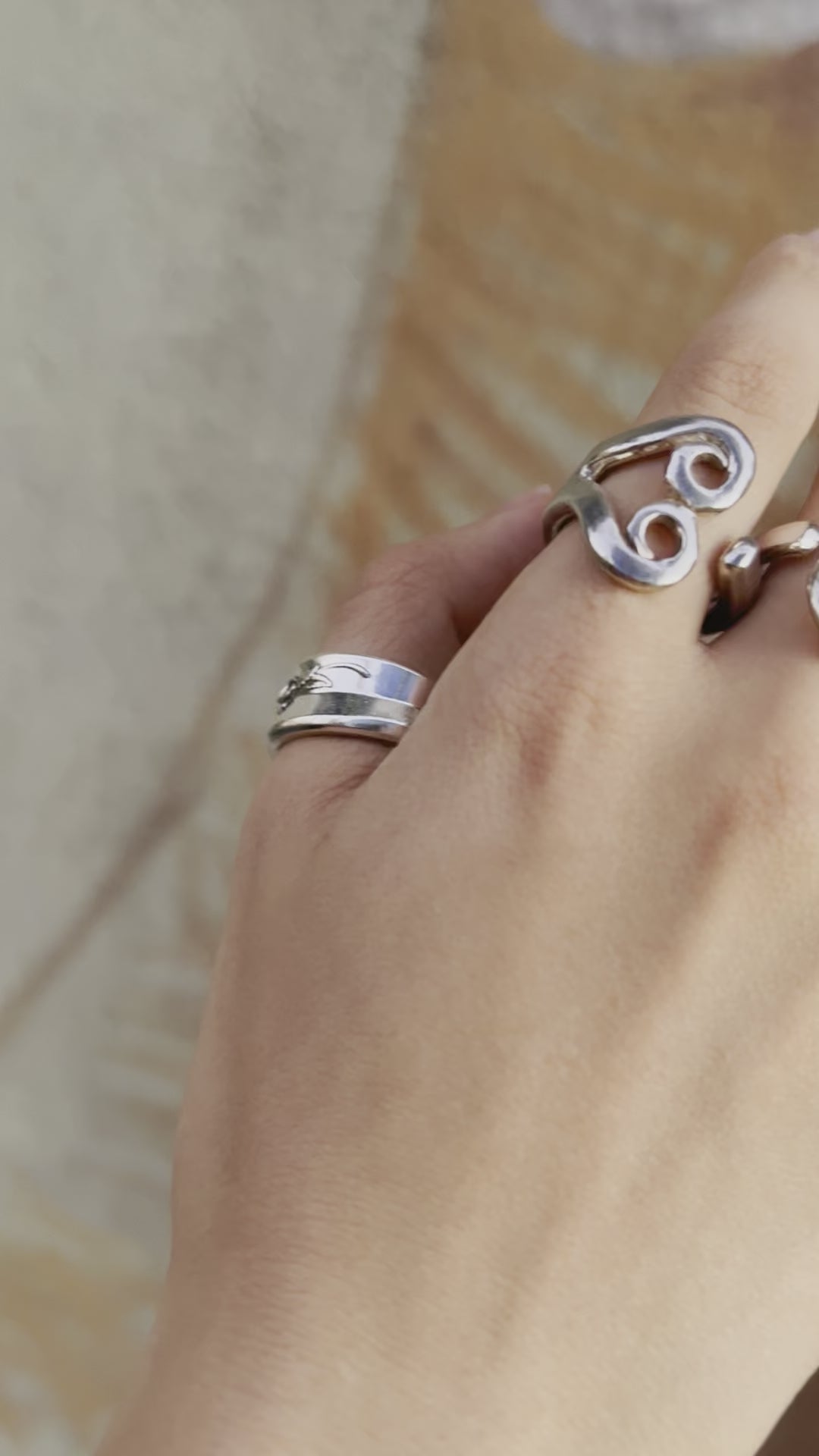 Heart Fork Ring - 'Loopy Heart'