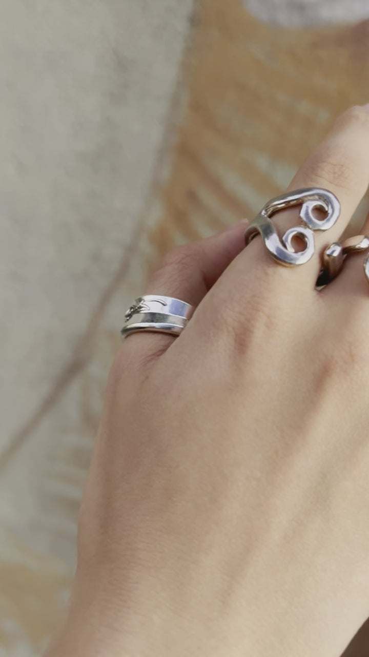 Heart Fork Ring - 'Loopy Heart'