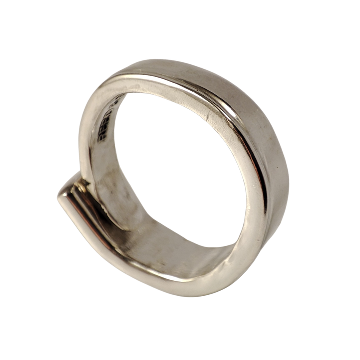 Sterling Silver Spoon Ring, Rose Band, Lost And Forged