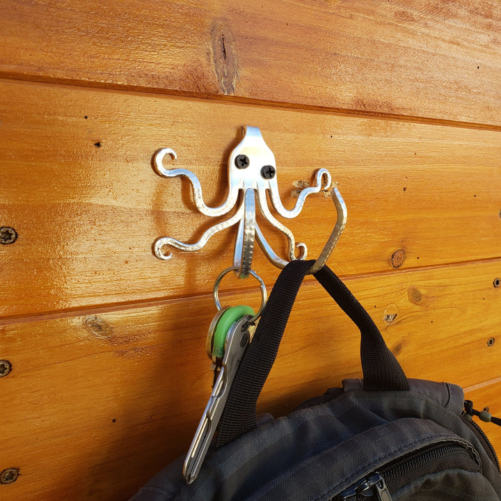 'Drunk Octopus Wants to Fight' - Fork Sculpture Octopus Hook
