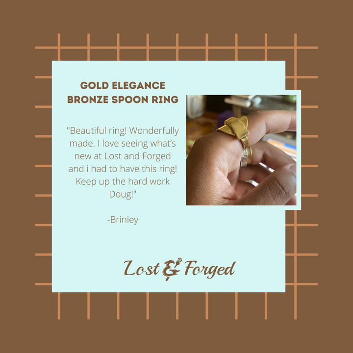 SOLD OUT - Golden Bronze Whole Spoon Ring