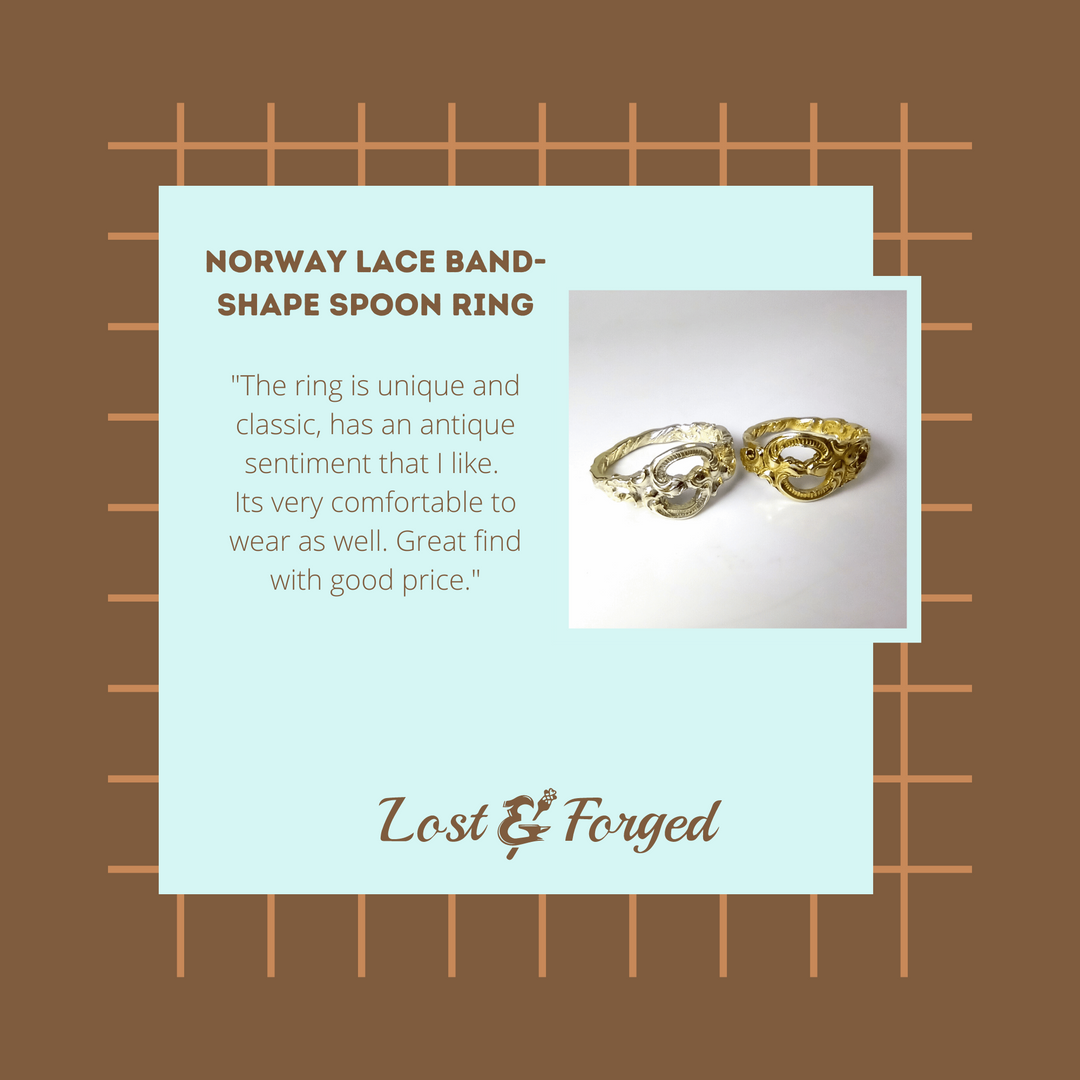 Norway Lace Band-Shape Spoon Ring
